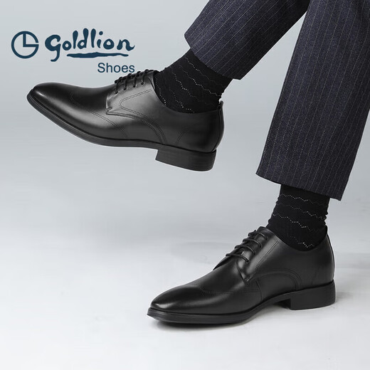 
Goldlion men's shoes business formal casual shoes simple and comfortable leather shoes 567810183ABB-black-41 size