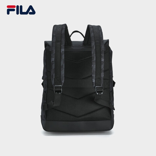 
FILA men's backpack 2024 summer new fashion casual backpack schoolbag large capacity computer imported quality positive black-BK XS