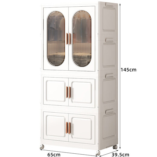 Anya simple wardrobe bedroom cabinet baby wardrobe rental room folding installation-free storage locker 2 layers 1 cabinet