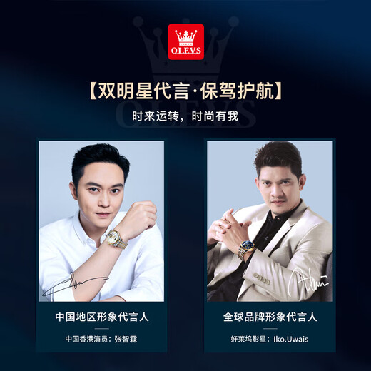 欧利时（OLEVS）瑞士认证品牌手表女款全自动机械表日历夜光防水高档石英腕表十大 【机械表】棕皮间金黑面-6629