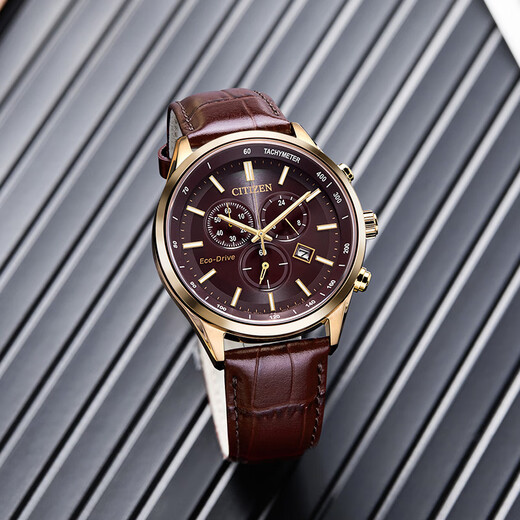 Citizen Japanese and Korean watch light kinetic energy date display calfskin strap classic business chronograph men's watch AT2573-07X AT2573-07X