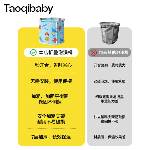 taoqibaby baby bath basin foldable bath bucket baby swimming pool home sit and lie down oversized swimming bucket