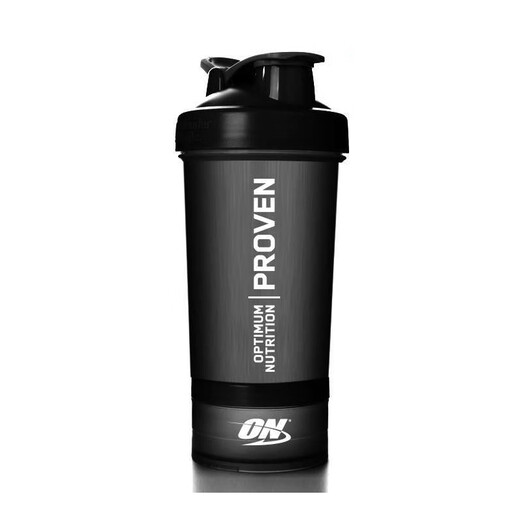 Shake cup ON protein powder scale portable powder box three-layer speed stirring milkshake men's and women's fitness sports water cup ON three-layer black 450ml 1 piece