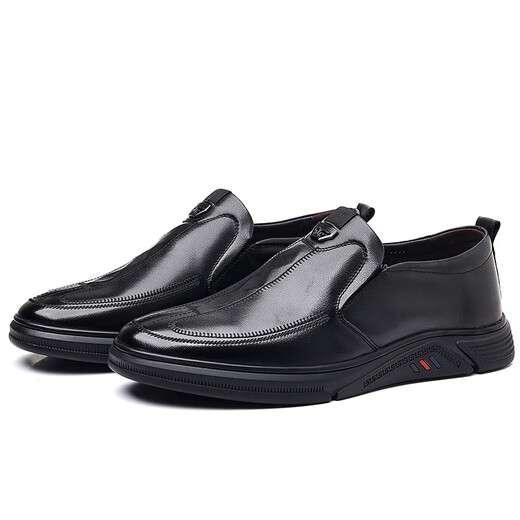 
DICK LANE Dick Renne brand beanie shoes for men 2025 new men's casual leather shoes for footwear and one footwear single shoes for men soft face soft sole men's shoes 825 brown 38