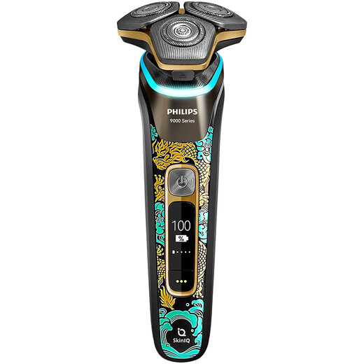 Philips electric shaver honeycomb 9 series high-end dragon year limited intelligent light sense knives birthday gift for boyfriend S9889 S9889 [Dragon year limited gift box contains dragon card]