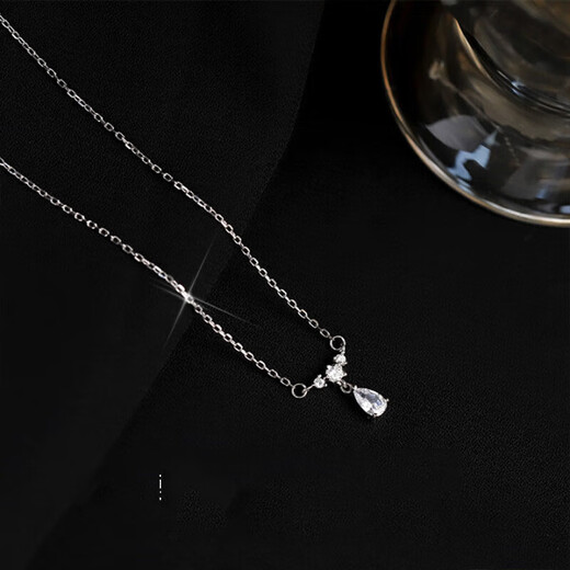 MZMZ platinum necklace women's pt950 platinum clavicle chain new Valentine's Day birthday gift for girlfriend and wife, noble model-water drop temperament necklace