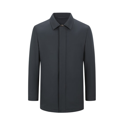 YOUNGOR jacket men's autumn and winter young and middle-aged Nike composite fabric goose down filled rabbit fur collar shopping mall same style Navy YNNL415555FFA L 175/96A