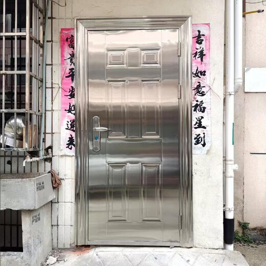 美克杰304不锈钢门加厚一整套不锈钢门单门防盗门进户门现货标准门可定 内包内右/外包外左 860*1960()