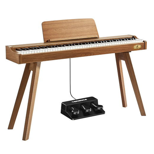Terence P37 Electric Piano 88 Key Heavy Hammer Modern Light Luxury Piano Children Adultos Adultos Piano P37 Grano de troncos [Teclado de martillo pesado] Estándar oficial + soporte de piano original + Tres pedales + Bolsa de regalo