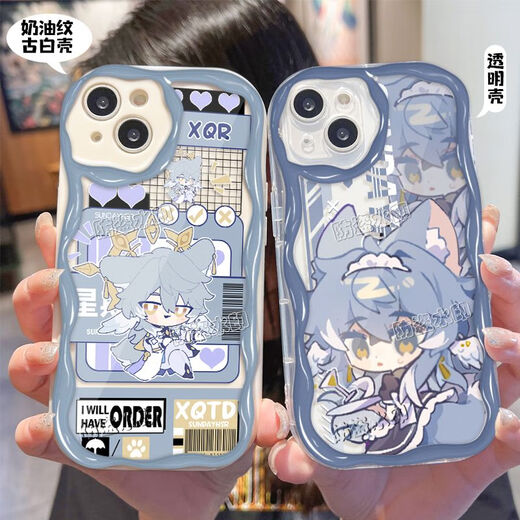 Tingze yu brach die Startkuppel Railway Sonntag Robin Mobiltelefonkoffer für Apple 14plus Xiaomi 13 Redmi K70 New Creme Muster Transparent Shell-W15053 Andere Modelle des iPhone geeignet