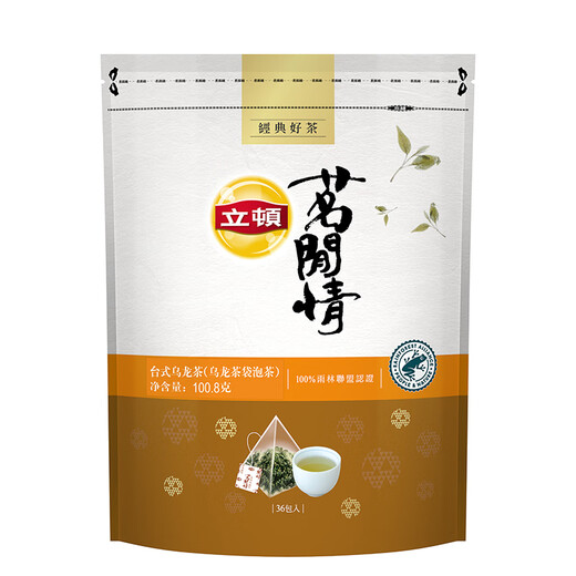 立顿（Lipton）乌龙茶茗闲情台湾冻顶乌龙茶100.8g(36*2.8g)茶包办公室下午茶