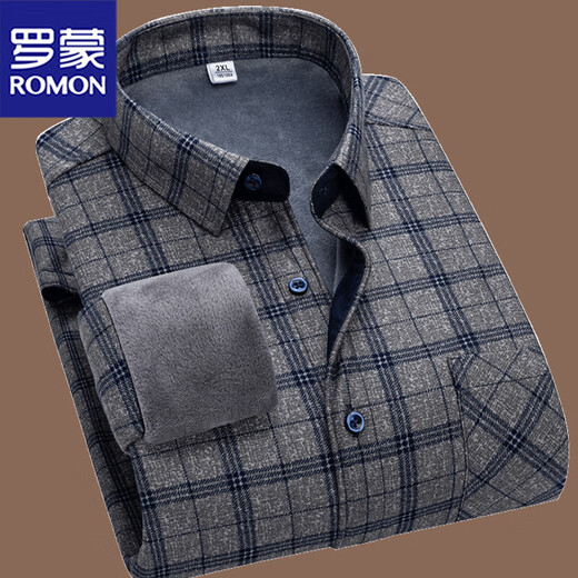 Lomonga Velvet Froom Мужская клетчатая клетчатая осень и зимняя утолщенная папа Слух.