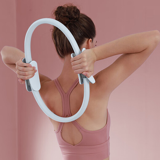 Duweck Pilates resistance circle elastic body fitness ring for middle-aged and elderly people to measure inner thighs and limbs resistance training aid blue