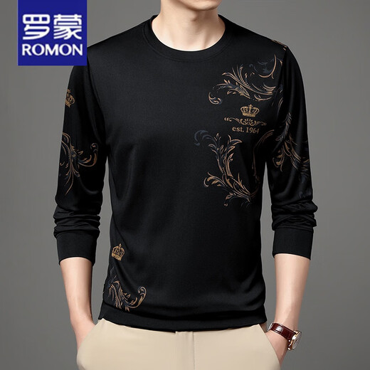 Romon (Romon) T-shirt à manches longues d'âge moyen et jeune homme à manches longues.
