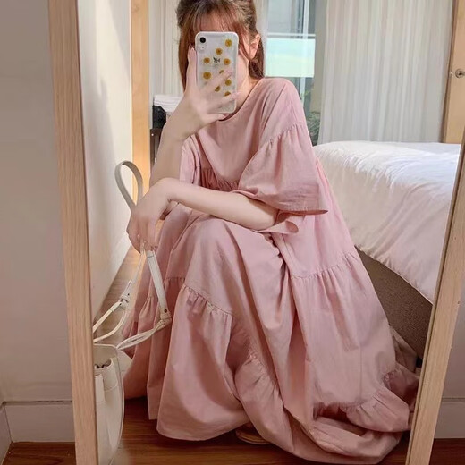 绫庭鹰孕妇装夏装夏天长裙子韩版欧美风夏季辣妈时尚孕妇装连衣裙女 黄色 L