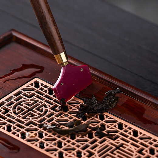 HOI KONG Tea Set Accessories Tea Ceremony Six Gentlemen Tea Making Three-piece Set Whole Tea Knife Tea Clamp Needle Tweezers Brush Kung Fu Tea Art Tools Zen Tea One-Piece Tea Ceremony Cylinder + Buddha Hand Five-piece Set + Tea Scraper