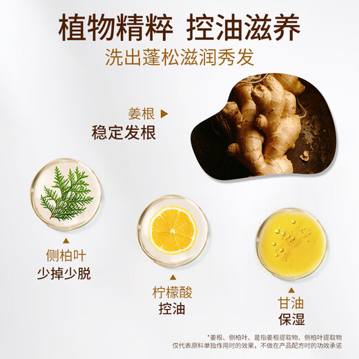 Shi Qianyu [Shi Qianyu Shampoo] Ginger-controlled oil nourishes fluffy shampoo moisturizing hair genuine manufacturer shampoo * 2 free [valued at 89 yuan] fragrance hair mask