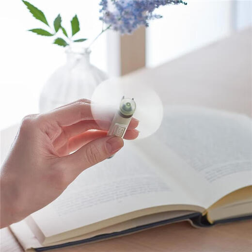 TOFFY Japan direct mail portable handheld fan hands-free USB rechargeable multi-speed air volume adjustment mini wireless fan with LED light FN11 (gray white)