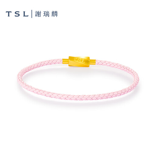 谢瑞麟（TSL）铝合金扣手绳可穿转运珠编织绳BE779-BE834 BE779-红色（细）