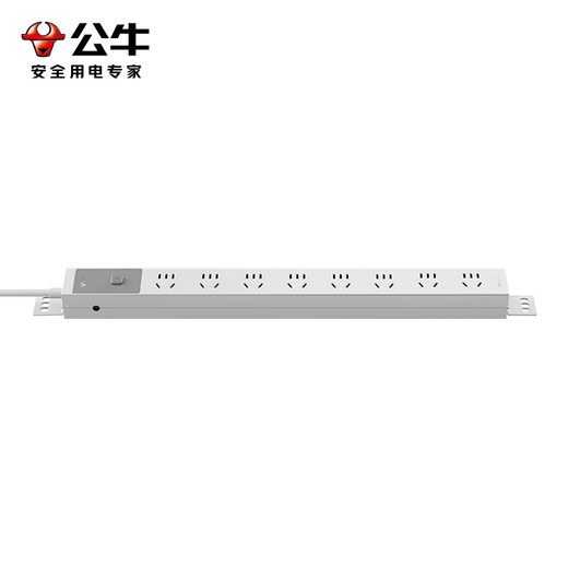 Bull (BULL) PDU desktop gaming cabinet socket/strip board/socket strip/strip strip/socket strip/pull line board 10A eight-bit master control overload protection 1.8 meters P108E