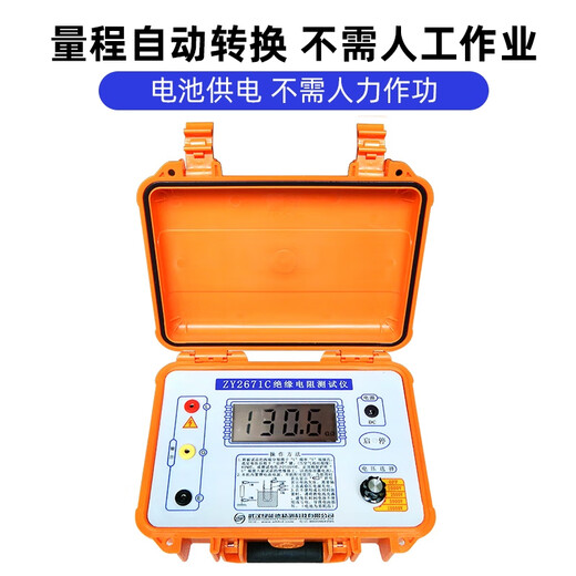 XMSJ定制ZY2671C10000V数字电子兆欧表绝缘电阻测试仪绝缘高精度摇表 KD2677C (5000V)  含线 带吸收