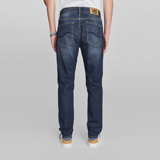 Lee723 Slim Mid Winist Fees rectos Azules Azules delgados Jeans fríos Pantalones de moda