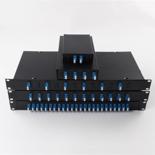 Front is fiber optic terminal box SC/FC/LC/ST full 8-port terminal box 4/12/24 core rack-type optical cable fusion box 24-port FC round head [full compatible]