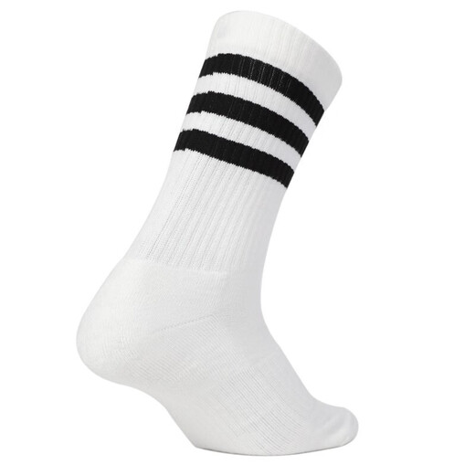 Adidas socks men's socks women's socks sports socks comfortable and breathable fitness training casual socks high-top stockings FH6628 white pair M-3942