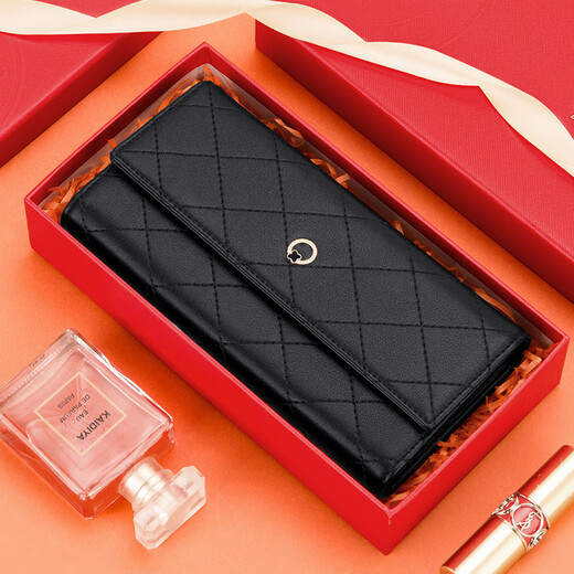 CNOLES Portefeuille féminin Long Cowhide Cow Hide Portefeuille Brand Brand Portefeuille Gift Brand Brand pour petite amie