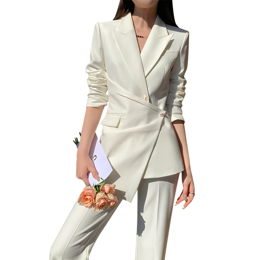 Sugargirl spring and autumn white small suit suit for women new goddess style professional formal wear high-end casual suit jacket white suit L