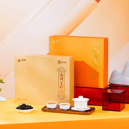 海堤海堤茶叶CTA6621山河玉叶中小叶高香品种240克(48泡)红茶