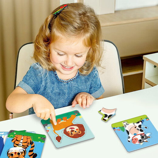 Großäugige kleine Baby Dinosaurier 16 Bilder 70 große Stücke einfaches Kinder Puzzle Baby Puzzle Spielzeug 2-3 Jahre alte Jungen und Mädchen Geburtstagsgeschenk