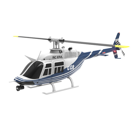 
RHSKY new BEL206 remote control helicopter C138 armed combat like real aircraft model aircraft children boy toys resistant to falling blue and white upgrade remote control + optical flow positioning Exercise 2 battery