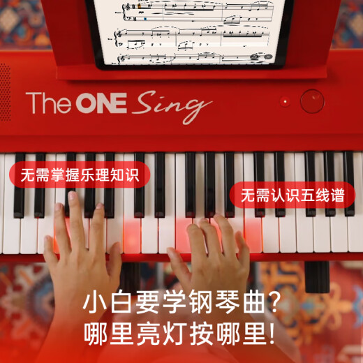 The ONE郎朗代言弹唱琴Sing自动挡智能钢琴初学者成年人61键便携式 黑色