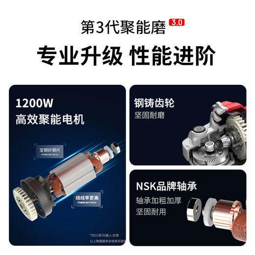 温以嘉100角磨机1200W多功能打磨切割抛光除锈开槽9910/9910A磨光机 热销款9710【后开710W】碳刷套餐