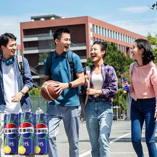 Pepsi Pepsi taiqi series white pomelo green bamboo flavor soda carbonated beverage slender can 330ml*12 listen