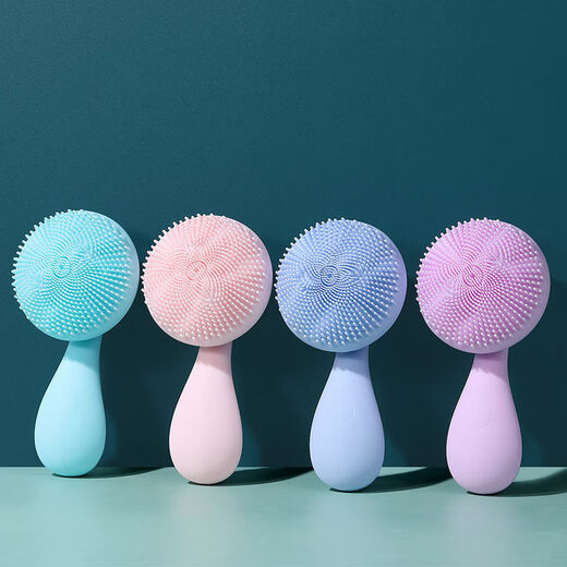 Nettoyant électrique pour le visage, nettoyeur de pores, brosse de nettoyage de massage en silicone pour éliminer les points noirs et les peaux mortes, instrument de nettoyage du visage, artefact de nettoyage, instrument de nettoyage du visage de type A (poudre de riz légère)