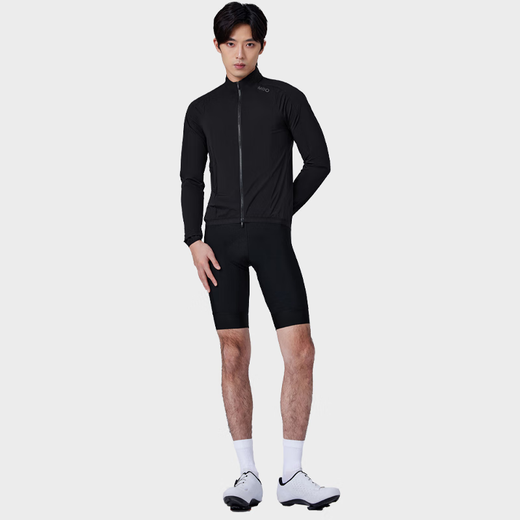 MBO男子专业骑行风衣轻量W140户外公路自行车运动骑行服 黑色 L