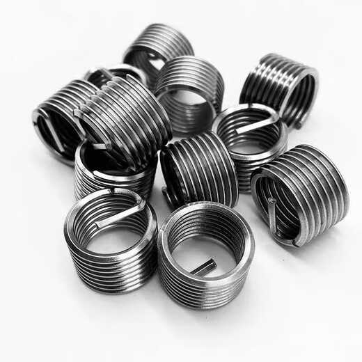 304 stainless steel thread braces thread protective sleeve screw sleeve wire sleeve spring repair steel sleeve fine thread screw sleeve M5*0.8*2D 100 pieces