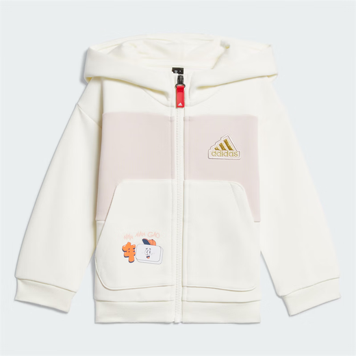 Adidas 24 Новогоднего мужского и женского спортивного спорта и повседневного с длинным рукавом с закрытым капюшоном JF3881JF3882 Hanyu White/Ink Blue JF3882 98 см.