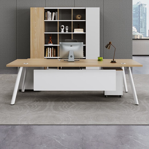 Table Xiaobai boss table office desk and chair combination simple modern long table president table supervisor manager table executive desk office desk 1.6 meters boss table
