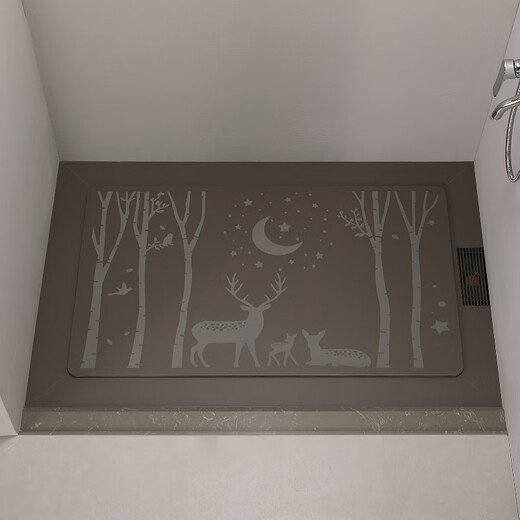 Fantasy Island bathroom sunken slate shower board bath shower room anti-slip stone bathroom wet and dry separation partition foot pedal customized Luye Wizard area 0.8 3-piece set with stone base