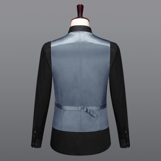 GMONS 100% Wool Suit Vest Casual Warm Vest Sleeveless Jacket Off-Shoulder Suit Vest Gray Vest Shopping Mall Same Style 52 Code 185/100A