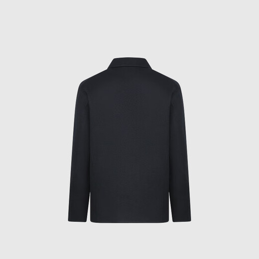 Biyinlefen high-quality double-sided wool autumn and winter men's casual tops, soft, warm and capable lapel wool coat 07 black M