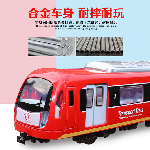 Kaiwei Aleación grande Subway Juego de control remoto Modelo de tren ferroviario de alta velocidad Simulación de autos de juguete Boy [azul] Control remoto Subway-2 [incluida la batería recargable