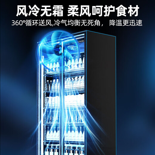 Star (XINGX) display cabinet refrigerated fresh cabinet full screen air-cooled frost-free internet celebrity wine beverage vertical freezer refrigerator beer beverage commercial high-end wine cabinet KTV bar convenience store sliding door model 690 liters copper tube true air-cooled frost-free