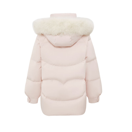 Schneefliege 2024 neues Modell für vielseitige Fuchsfuchskragen warm und abnehmbarer Hut -Down -Jacke modisches einfaches lässiges Parfümpulver 1105 155/80a
