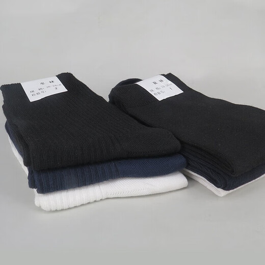 Jihua 3501 Army Winter Socks Summer Socks Winter Style Men's Socks Cotton Wear-Resistant Sweat-Absorbent Breathable Wear-Resistant Winter Socks Stretch Socks Hiking Socks Navy Blue Winter Socks Medium Size 24-26 (Shoe Size 40 to 43)