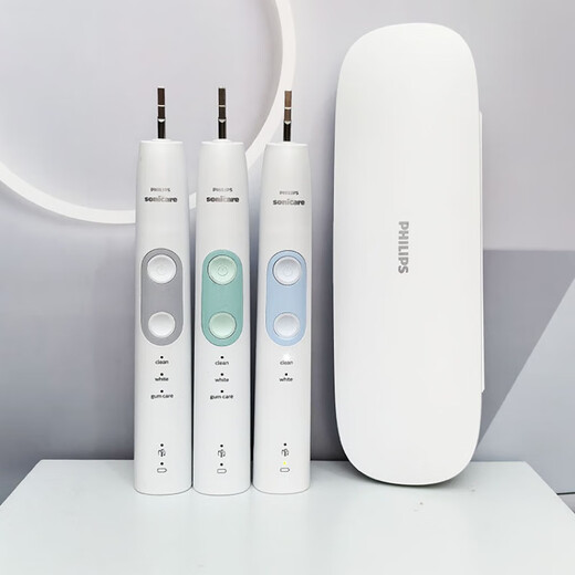 飞利浦（PHILIPS）电动牙刷成人6877HX682P全自动感应充电式声波震动智能9192 散装HX681G主机蓝色送4刷头