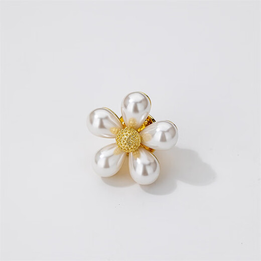 Qlady flower brooch, high-end women's imitation pearl corsage, anti-exposure pin, scarf buckle, niche suit coat accessories